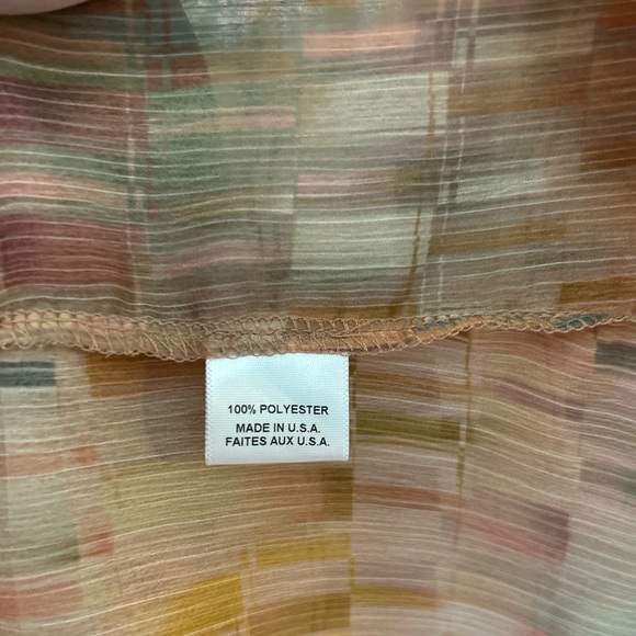 ⭐️Misa Los Angeles Laura Drop Waist Shirtdress Poly Chiffon Multicolor - Picture 7 of 9